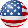 Round American Flag Vinyl Sticker