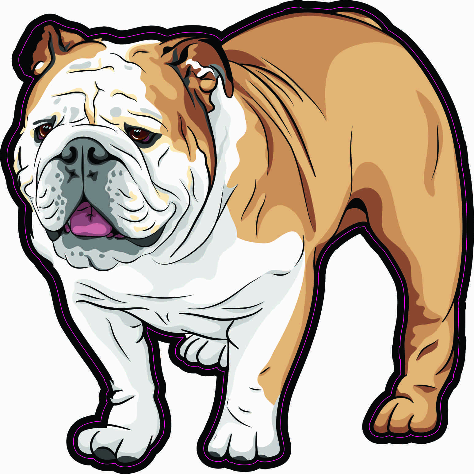 The Bulldog Bulldog Sticker - The Bulldog Bulldog The Bulldog