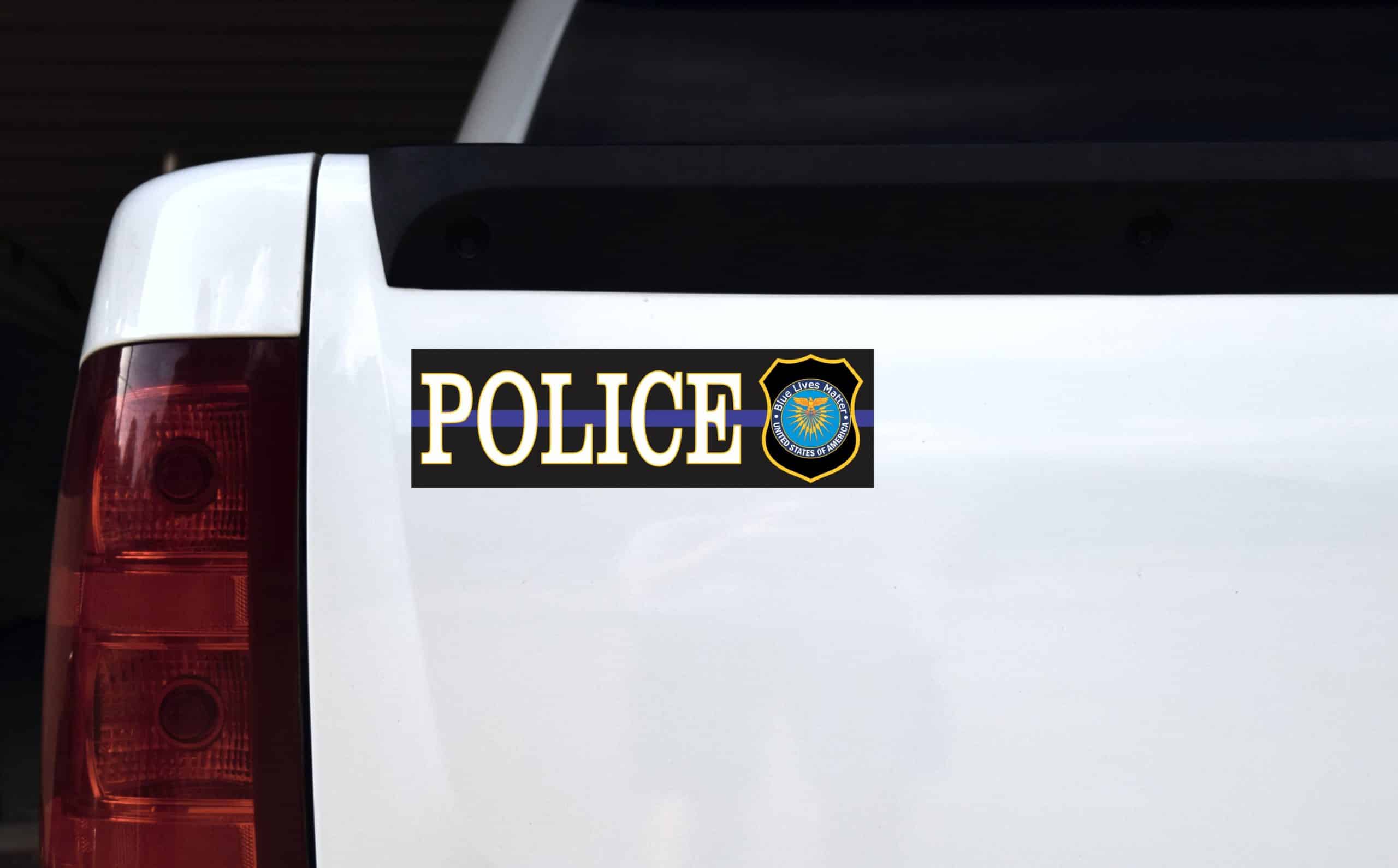 10in x 3in Thin Blue Line Police Magnet - Image 3