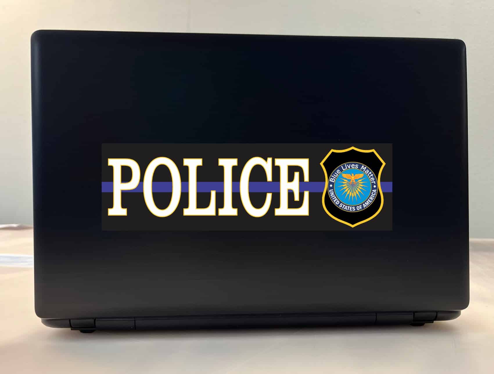10in x 3in Thin Blue Line Police Vinyl Sticker - Image 3