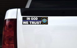 Thin Blue Line in God We Trust Vinyl Sticker