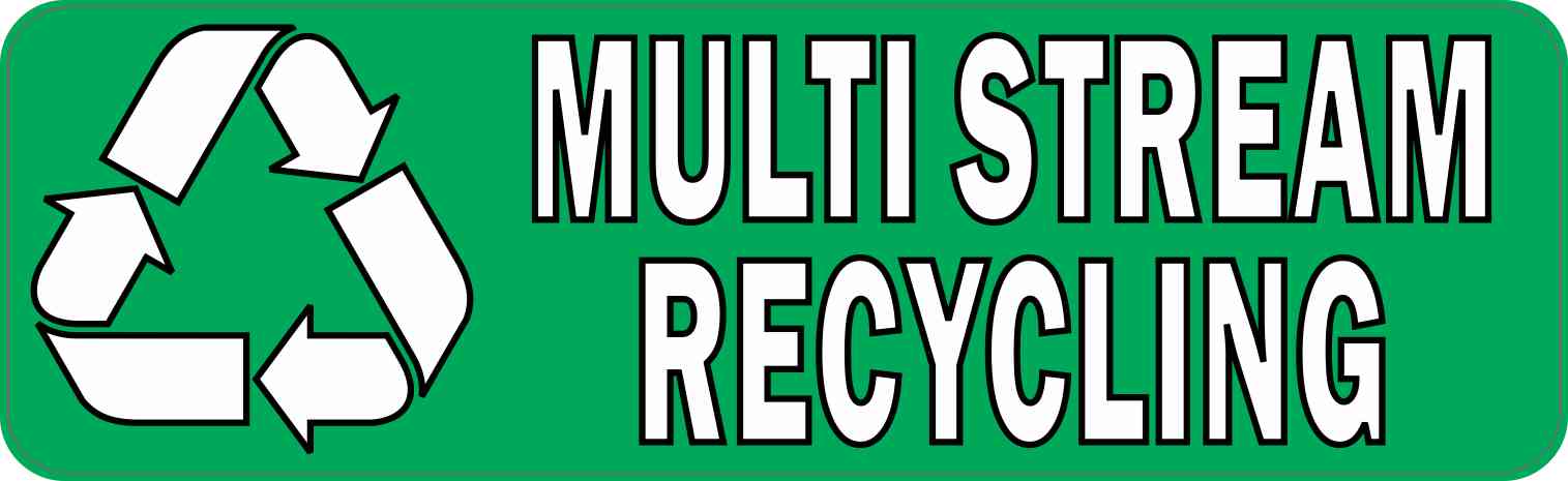 Multi Stream Recycling Vinyl Sticker