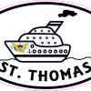 Cruise Ship Oval St Thomas Vinyl Sticker