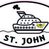 Cruise Ship Oval St John Vinyl Sticker
