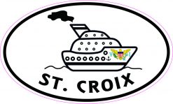 Cruise Ship Oval St Croix Vinyl Sticker