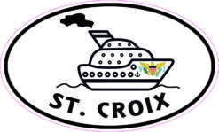 Cruise Ship Oval St Croix Vinyl Sticker
