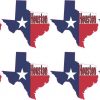 Die Cut Houston Texas Flag Vinyl Stickers