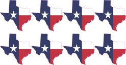Die Cut Texas Flag Vinyl Stickers