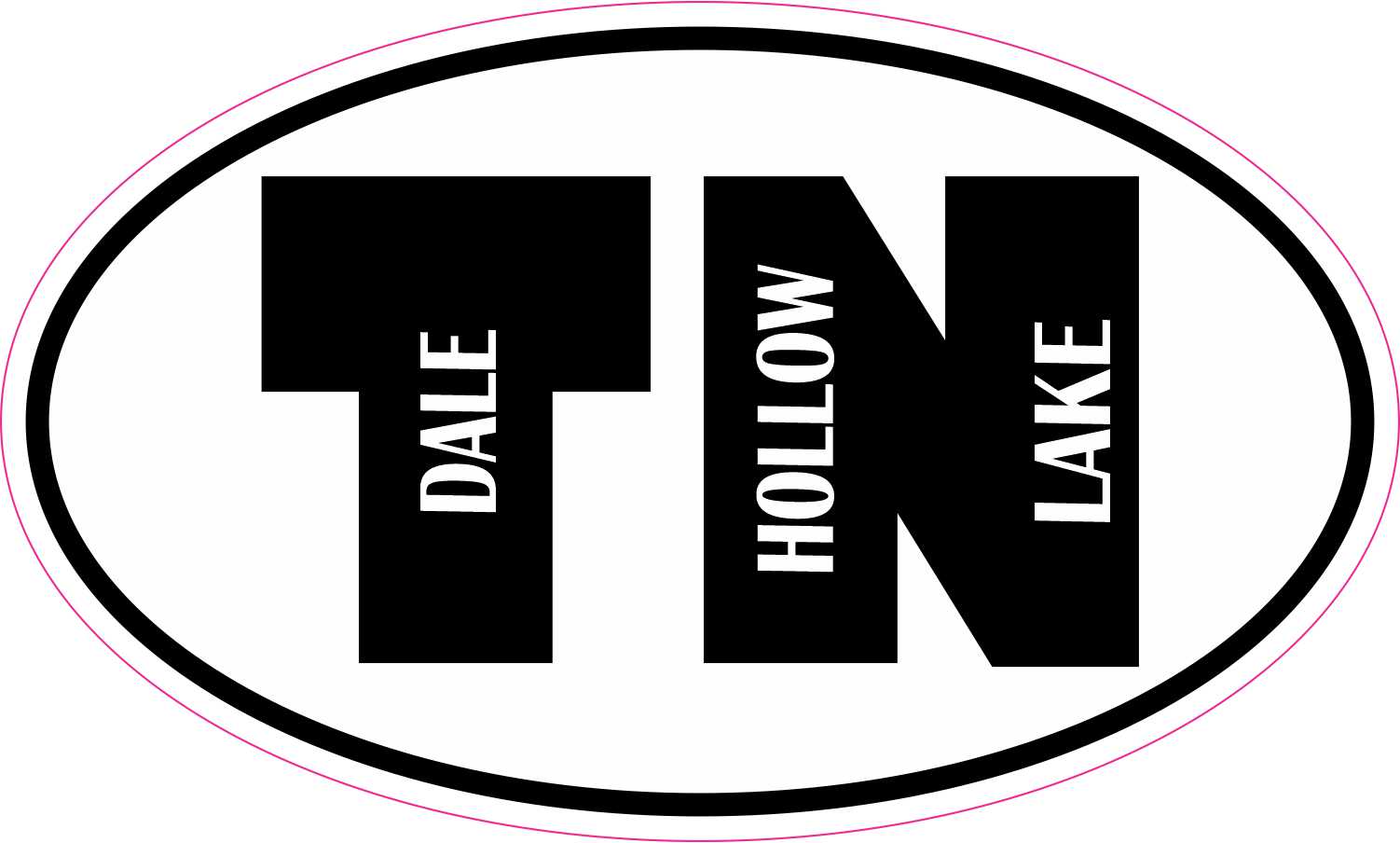 Oval TN Dale Hollow Lake Vinyl Sticker