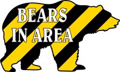 Die Cut Bears in Area Vinyl Sticker