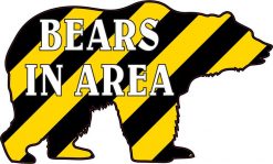 Die Cut Bears in Area Vinyl Sticker