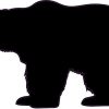 Left Facing Bear Silhouette Vinyl Sticker
