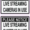 Live Streaming Cameras in Use Vinyl Stickers