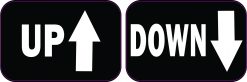 Up Down Vinyl Stickers