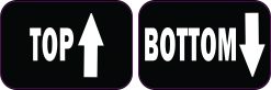 Top Bottom Vinyl Stickers