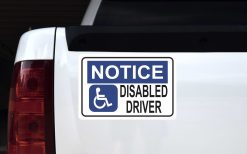 Notice Disabled Driver Magnet