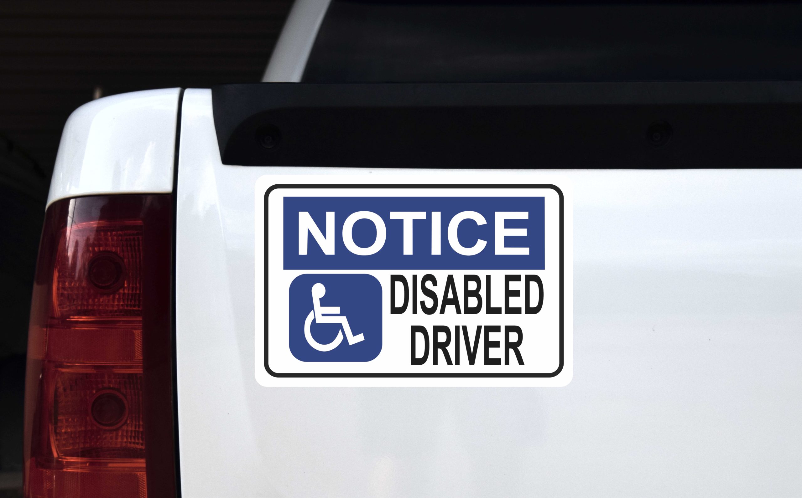 Notice Disabled Driver Magnet