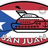 Cruise Ship Oval San Juan Vinyl Sticker
