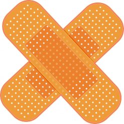 Crossed Bandages Vinyl Sticker