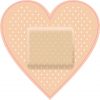 Heart Shaped Bandage Vinyl Sticker