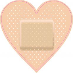 Heart Shaped Bandage Vinyl Sticker