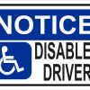 Notice Disabled Driver Vinyl Sticker