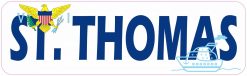 Cruise Ship St Thomas Vinyl Sticker