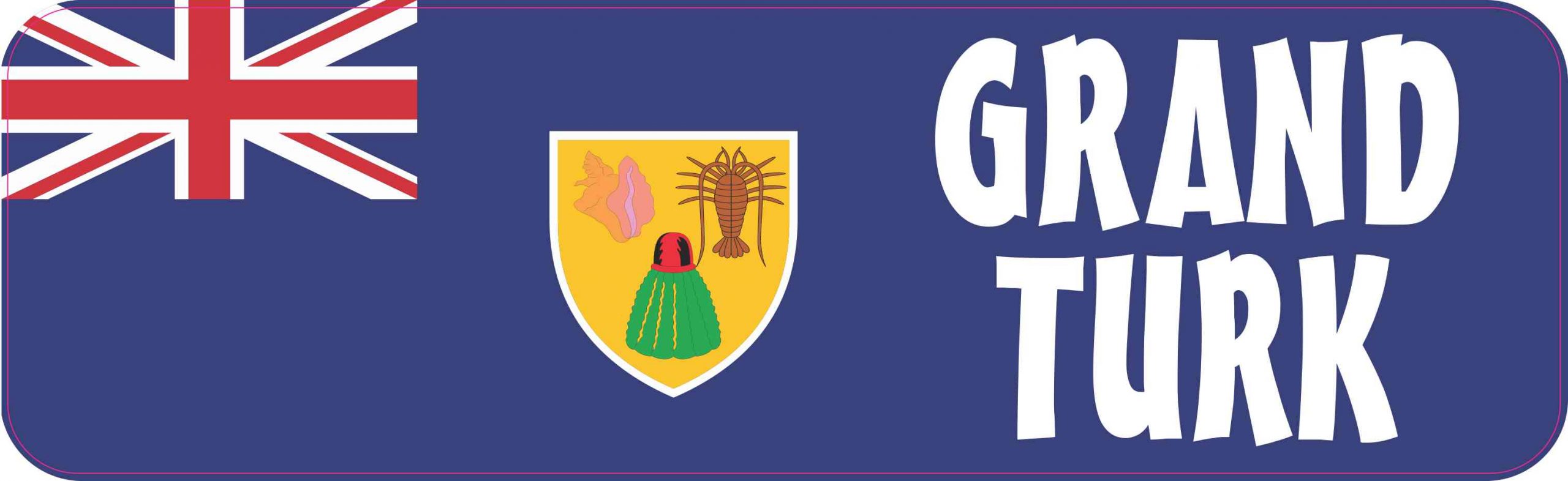 Flag Grand Turk Vinyl Sticker