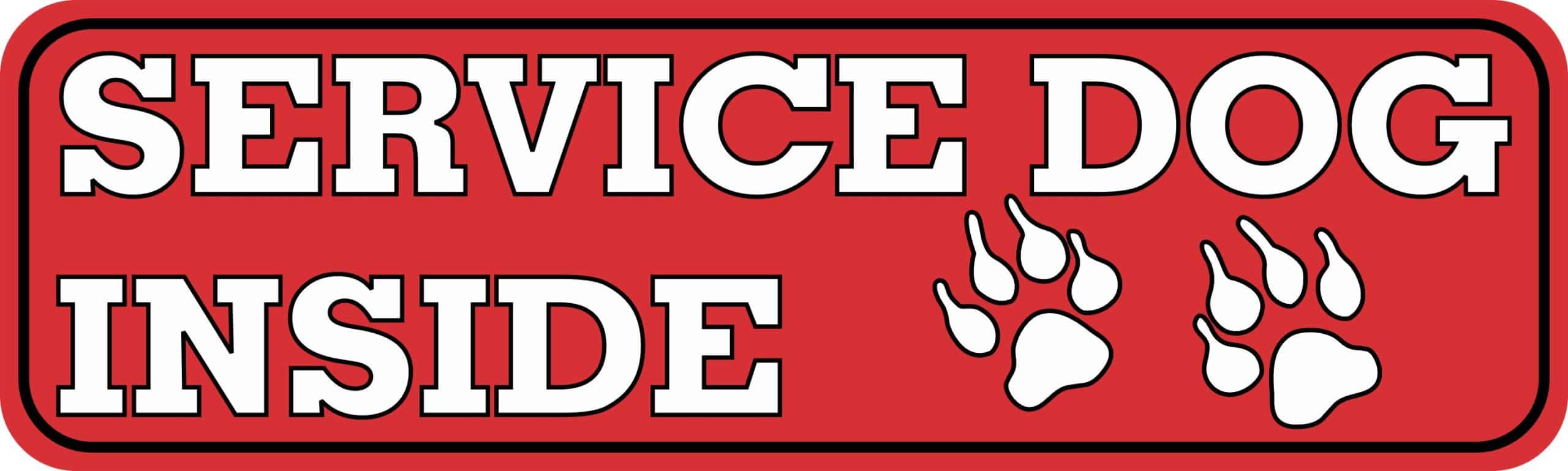 StickerTalk Service Dog Inside Magnet, 10 inches x 3 inches