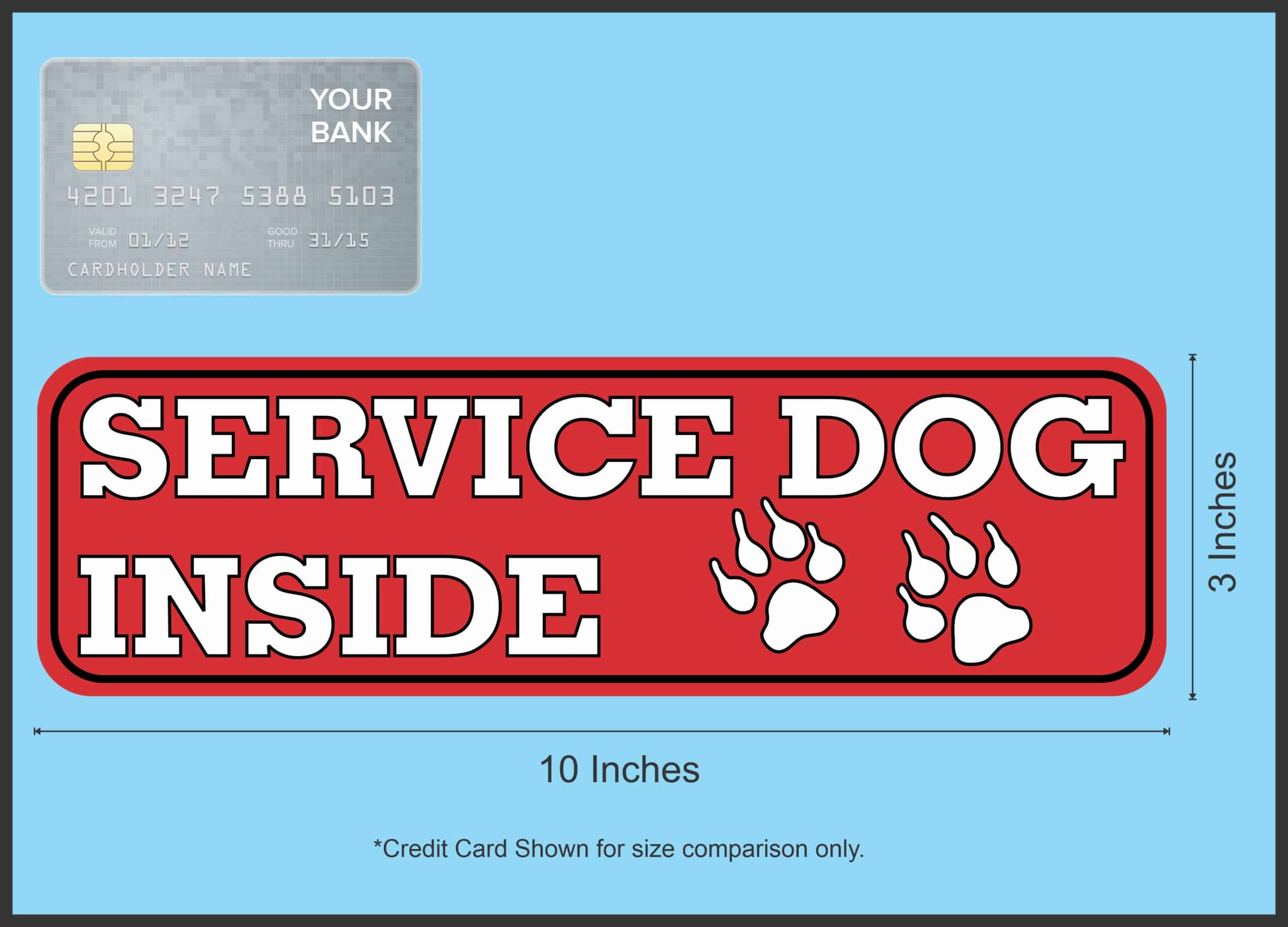 StickerTalk Service Dog Inside Magnet, 10 inches x 3 inches - Image 4