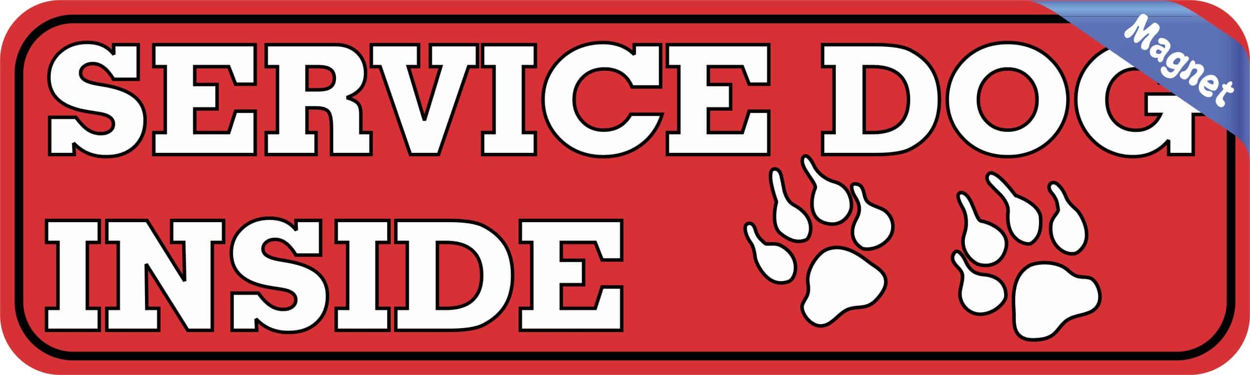 StickerTalk Service Dog Inside Magnet, 10 inches x 3 inches - Image 2