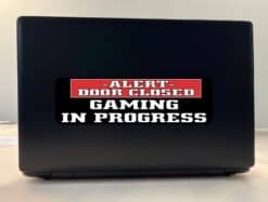 10in x 3in Alert Gaming in Progress Vinyl Sticker