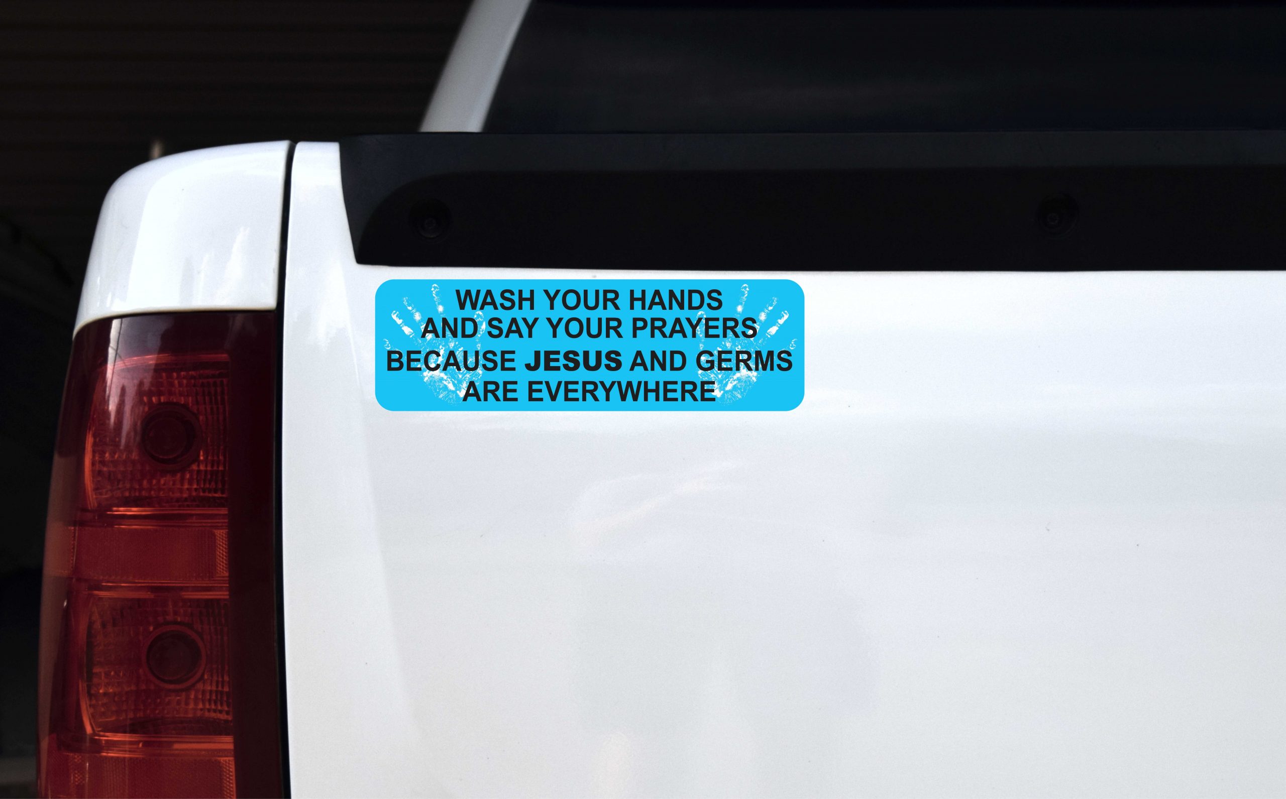Jesus and Germs Are Everywhere Magnet