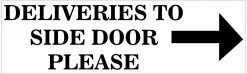 Right Arrow Deliveries to Side Door Magnet
