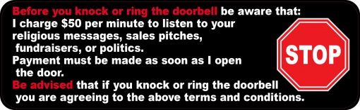 Before You Knock or Ring Doorbell Vinyl Sticker