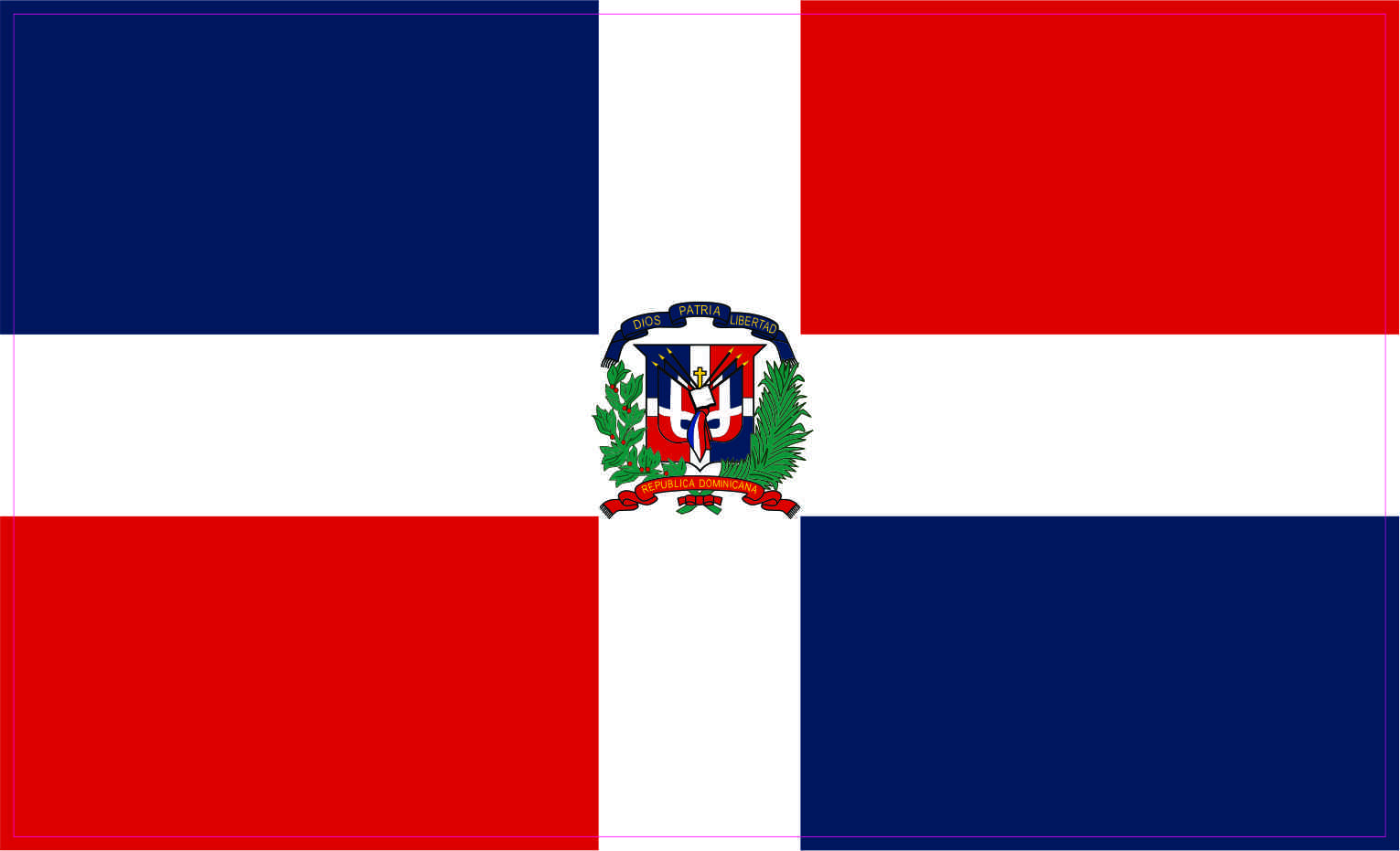 Dominican Republic Flag Vinyl Sticker