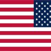 Mirrored US Flag Vinyl Sticker