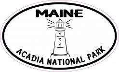 Oval Acadia National Park Vinyl Sticker