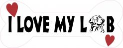 Dog Bone I Love My Lab Vinyl Sticker