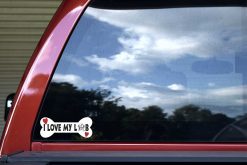 Dog Bone I Love My Lab Vinyl Sticker