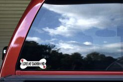 Dog Bone I Love My Dachshund Vinyl Sticker