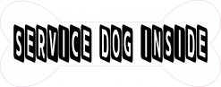 Bone-Shaped Service Dog Inside Vinyl Sticker