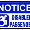 Dynamic Symbol Notice Disabled Passenger Magnet