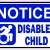 Dynamic Symbol Notice Disabled Child Vinyl Sticker