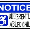 Differently Abled Child Vinyl Sticker
