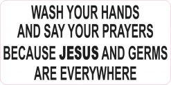 Jesus and Germs Are Everywhere Vinyl Sticker