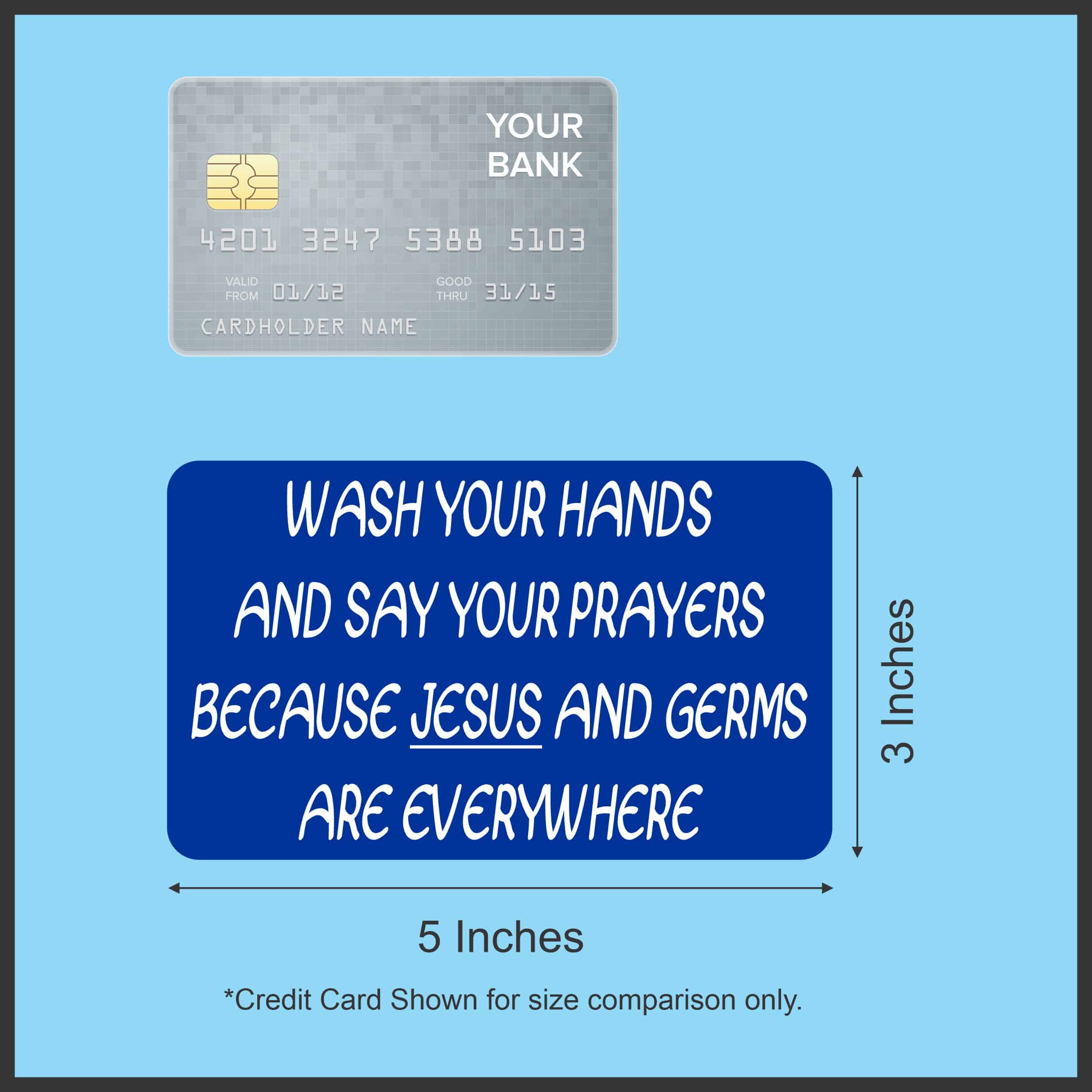 5in x 3in Jesus and Germs Are Everywhere Magnet - Image 4