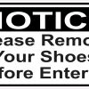 Remove Shoes Before Entering Vinyl Sticker