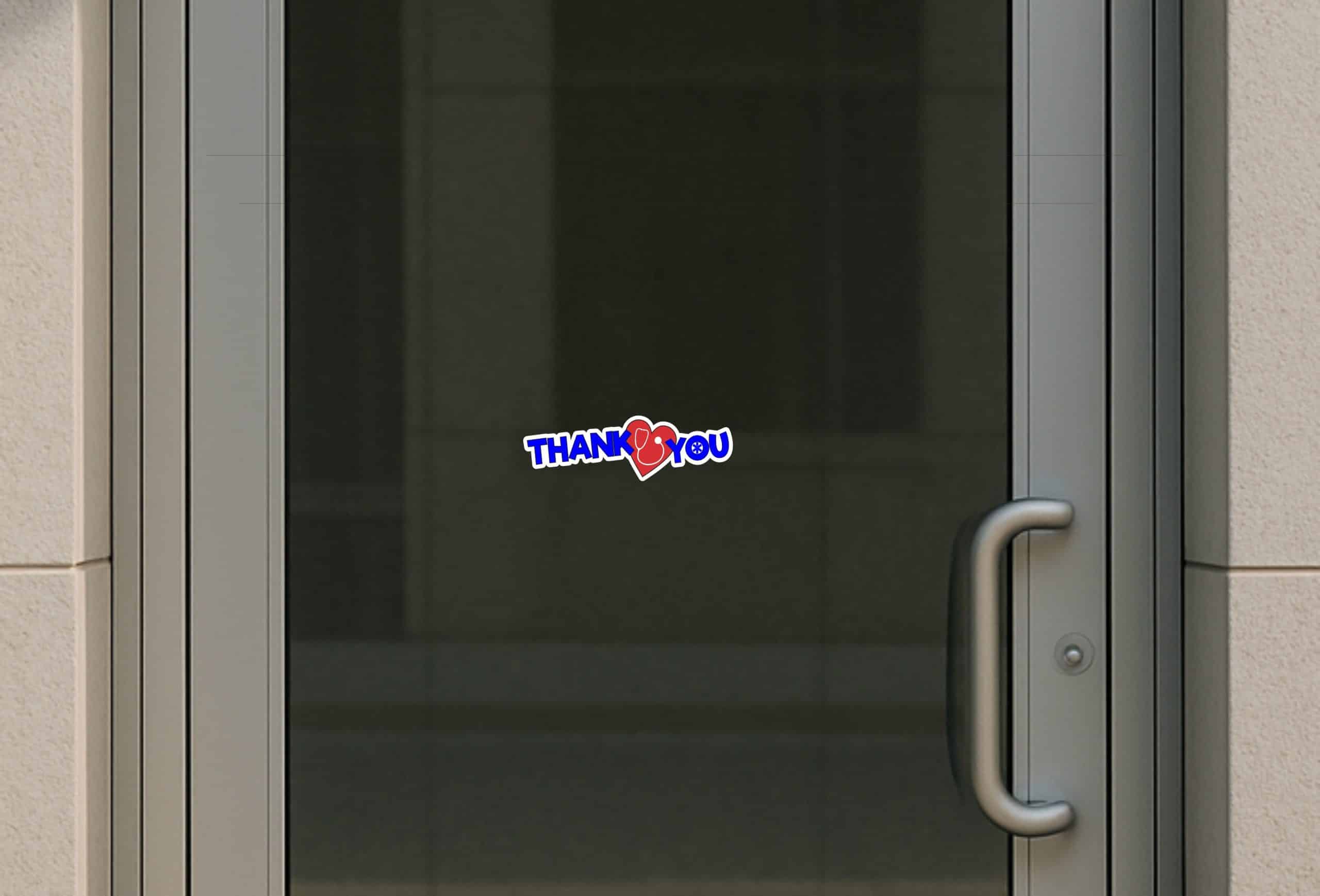 StickerTalk Medical Staff Thank You Vinyl Sticker, 8 inches by 2.5 inches - Image 6