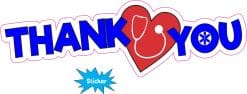 Alternative view of StickerTalk Medical Staff Thank You Vinyl Sticker, 8 inches by 2.5 inches